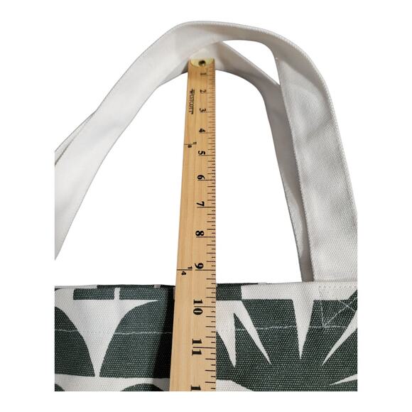 Vuori Canvas Tote Bag‎ Green White Abstract Print Gym Beach Travel Carryall - Picture 6 of 8